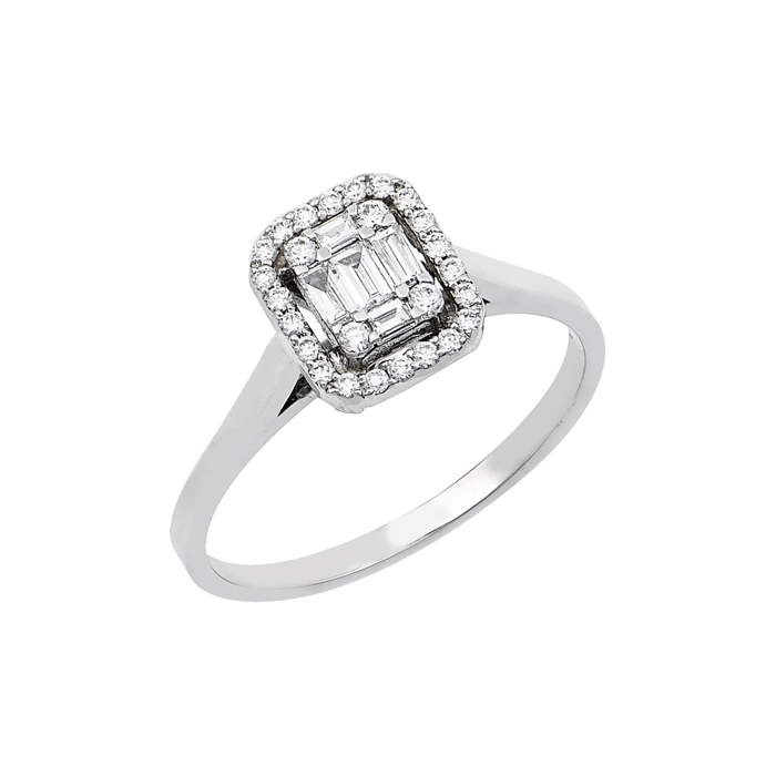 Daxtulidi monopetro loustre me diamantia 0,29 ct