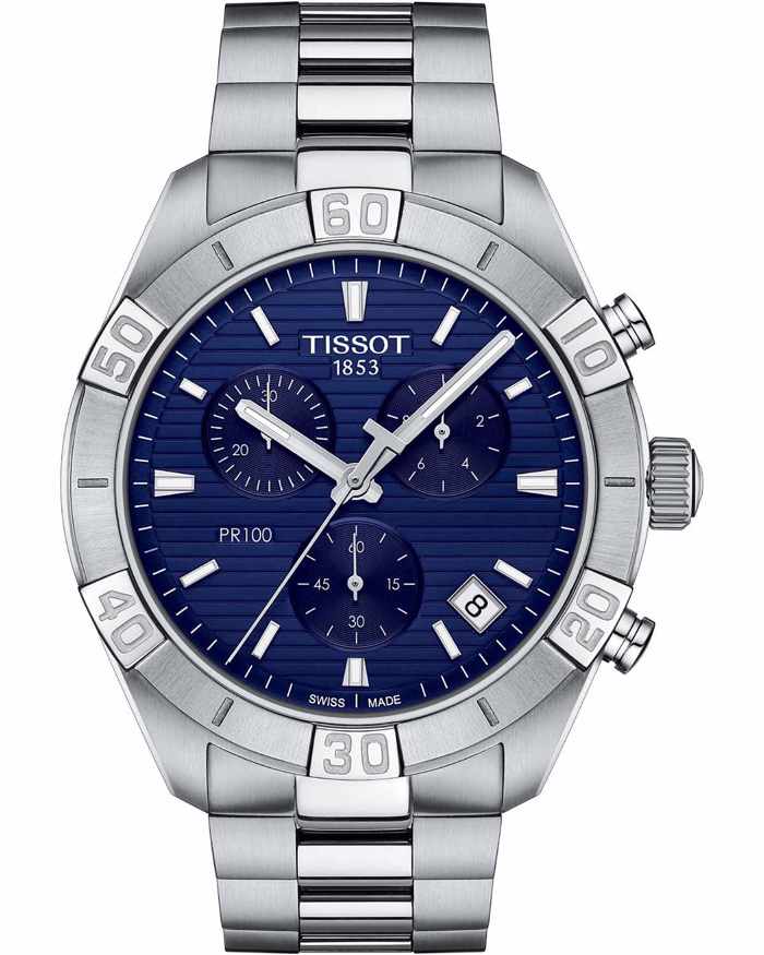 Ρολόι tissot T101.617.11.041.00 T-Classic PR 100 Chronograph Silver Stainless Steel Bracelet Roloi tissot T101.617.11.041.00 T-Classic PR 100 Chronograph Silver Stainless Steel Bracelet