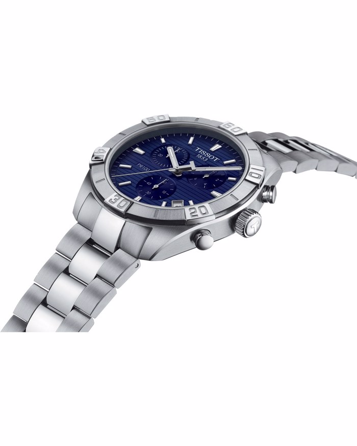 Ρολόι tissot T101.617.11.041.00 T-Classic PR 100 Chronograph Silver Stainless Steel Bracelet Roloi tissot T101.617.11.041.00 T-Classic PR 100 Chronograph Silver Stainless Steel Bracelet