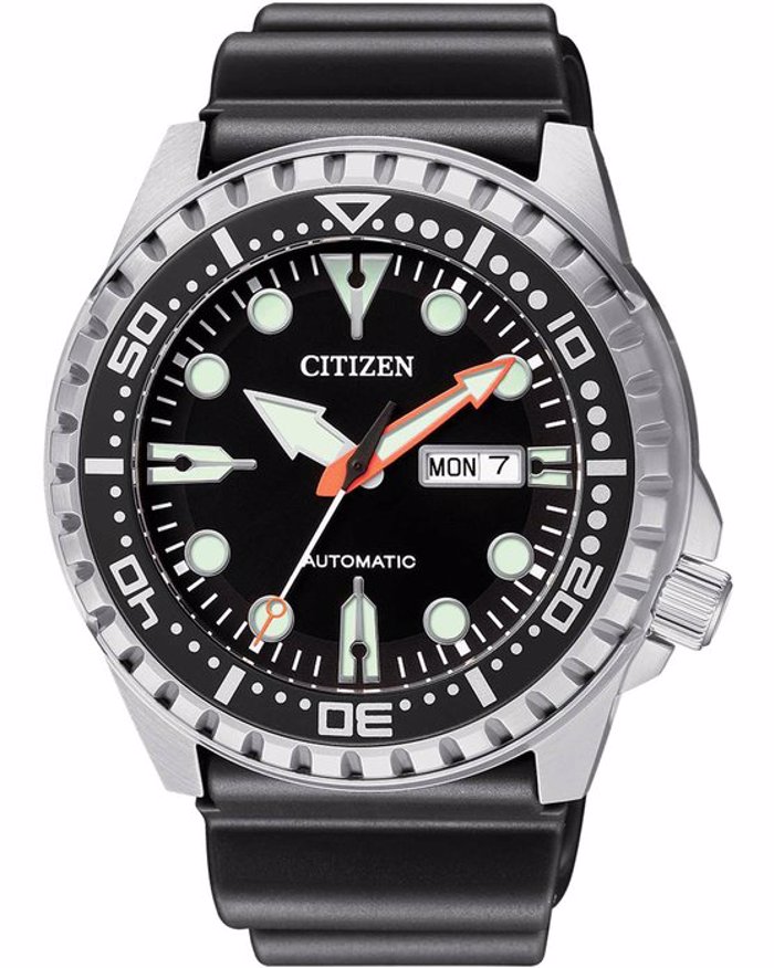 Roloi Citizen NH8380-15EE Mechanical Automatic 100m Promaster Marine Black Rubber Strap