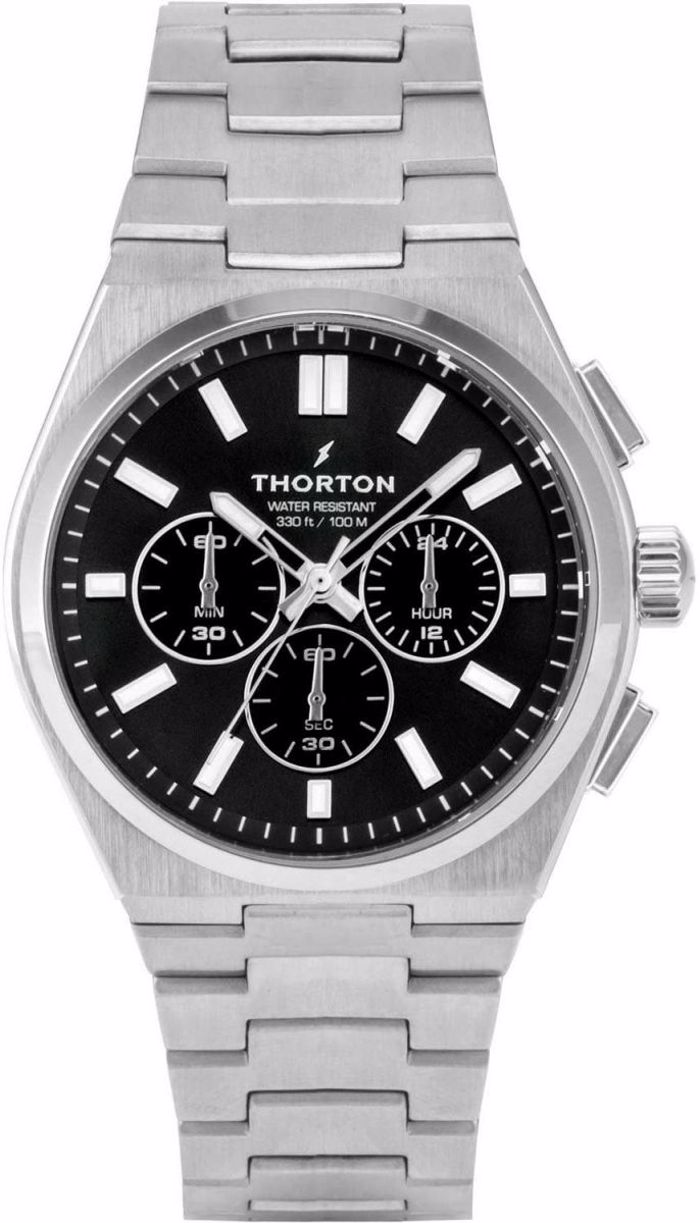 Roloi THORTON 9304331M TORSTEIN quartz 100M Silver Stainless Steel Bracelet