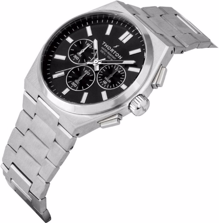 Roloi THORTON 9304331M TORSTEIN quartz 100M Silver Stainless Steel Bracelet